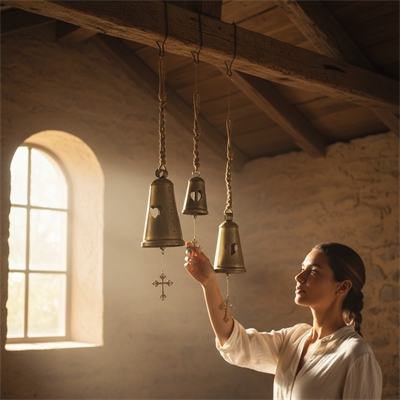 Set of 3 St Elizabeth Bells-Burnished Gold 